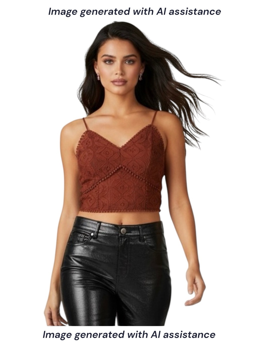 Willow & Root (Buckle) S crochet smocked crop top